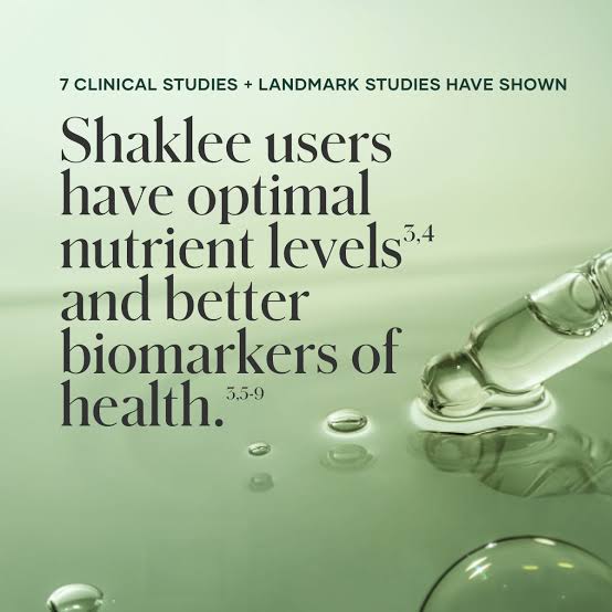 Shaklee users have optimal nutrient levels and better biomarkers of health, per seven clinical studies.